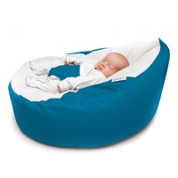 GaGa Pre-Filled Teal Luxury Cuddle Soft Baby Bean Bag With Adjustable Harness