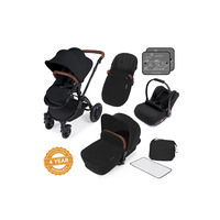 Ickle Bubba Stomp v3 All In One Travel System With 0+ Galaxy Car Seat and Isofix Base - Black - Black