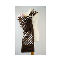 Ring Sling - Brown with White Polka Dots