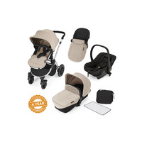 Ickle Bubba StompV2 All-in-One Travel System - Sand With Silver Frame