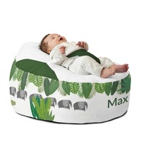GaGa Luxury Cuddlesoft Pre-Filled Washable Baby Bean Bag - Safari