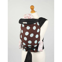 Palm and Pond Brown Blue Spot Soft and Strong Mei Tai Baby Sling